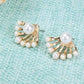 Peek-A-Boo Pearls Stud Earrings & Jacket for Women