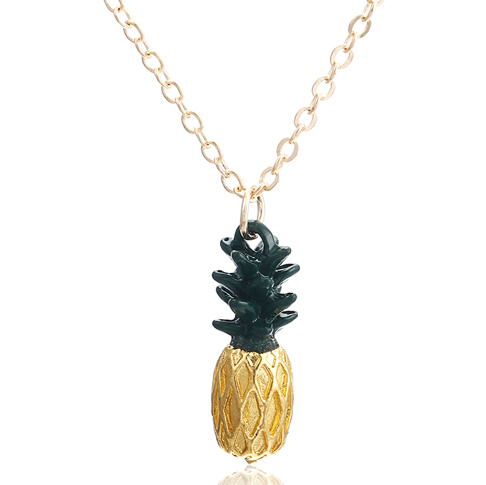 Golden Pineapple Pendant Necklace for Women Any Occasion