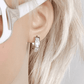 Princess Cut IOBI Crystals Oval Hoop Earrings