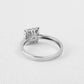 Bianca .68CT Princess Cut Halo IOBI Simulated Diamond Ring on Solid Sterling Silver Perfect for Engagement Bridal Wedding