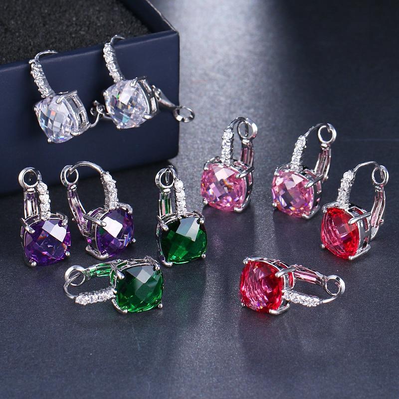 Pure - IOBI Crystals Royal Purple Drop Earrings