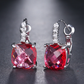 Pure - IOBI Crystals Royal Fuschia Drop Earrings