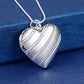 Rope Motif Sterling Silver Heart Locket Necklace for Woman