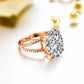 Double Twisted Rope 5.8CT Oval Zirconia Ring
