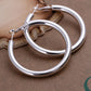 Cylindrical Hoops Silver Earrings for Women