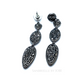 Black Turkish Crystal Spear Earrings for Women