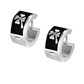 Black Tribal Huggie Hoop Stainless Steel Earrings - Six Designs