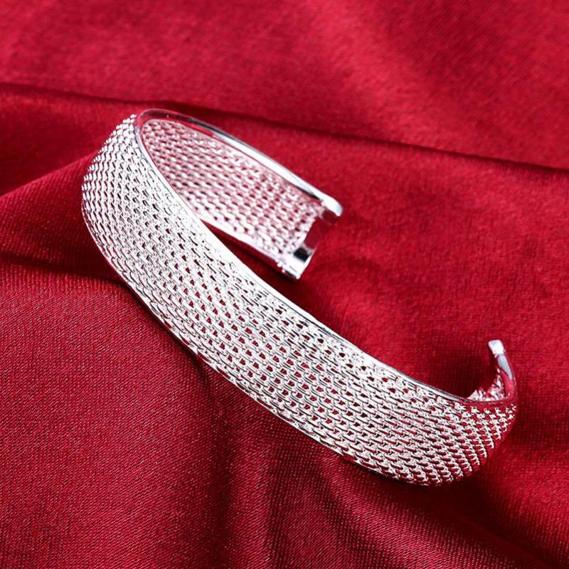 Silky Chains Silver Bangle Bracelet for Woman
