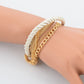Silky Ropes and Chains Bracelet in Ivory for Woman