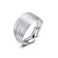Silky Silver Threads Adjustable Ring For Woman