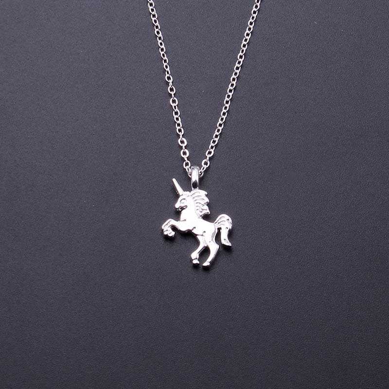 A Magical Life Unicorn 14K White Gold Necklace for Woman Teen