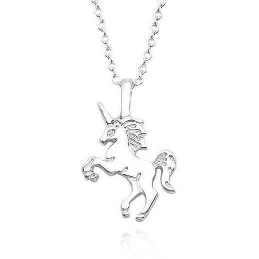A Magical Life Unicorn 14K White Gold Necklace for Woman Teen