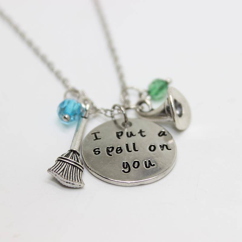 I Put A Spell On You - Stamped Sentiment Necklace