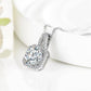 14K White Gold plated Lavish 2CT CZ Diamond Necklace for Woman Special Occasion or Bridal