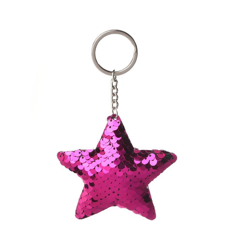 Sequin Star Purse Charm Keychain - In Two Colors