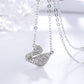 Sparkling Grace Crystal Swan Necklace