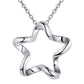 Swervy Star Silver Necklace & Earrings Set