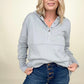 Batwing Sleeve Buttoned Hoodie with Pockets