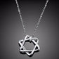 Thin Curves Star of David Sterling Silver Necklace for Women or Men