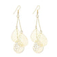 Dangling Mesh Drops Earrings in Gold or Silver for Women