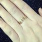 Wavy Tri-Color Stack 18K Gold Plated Everyday Rings Gold Plated for Woman