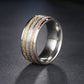 Tri-Color Striped 8mm Stainless Steel Band