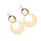Dangling Double Disc Earrings in Gold or Silver