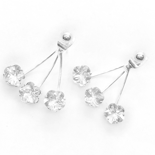 Ice Blossoms Stud Earrings & Crystal Jacket