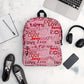Backpack Medium Size Laptop Pocket Weather Water Resistant Premium Quality Fashion Love Full Print Design by IOBI Original Apparel