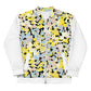 Women's Bomber Jacket With Pockets Zipper Premium Quality Yellow Blue Pink Bloom Design by IOBI Original Apparel