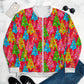 Women Bomber Jacket With Pockets Zipper Christmas Candy Colors Design by IOBI Original Apparel