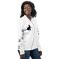 Women Bomber Jacket With Pockets Zipper Premium Quality Cat Silhouette Meow Design by IOBI Original Apparel