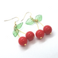 Dangling Red Cherry Earrings
