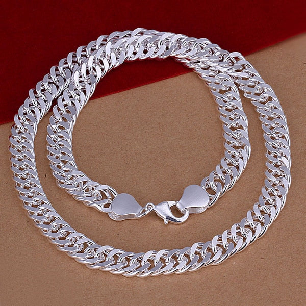 20 inch Silver Curb Link Chain Necklace