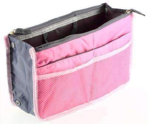 Feshionn IOBI accessories Pink and Gray "Bag In Bag" All Purpose Multi-Section Expandable Tote - 5 Colors to Choose!