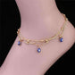 Feshionn IOBI Anklets Gold Chain ON SALE - Evil Eye Layered Ankle Bracelet In Silver or Gold