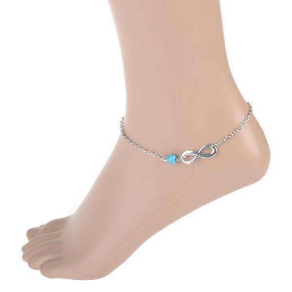 Feshionn IOBI Anklets Infinity Bead Ankle Bracelet