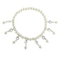 Feshionn IOBI Anklets Pearl and Crystal Drop Ankle Bracelet Accented In Silver or Gold