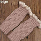 Feshionn IOBI Apparel beige Lacey Leg Warmer Boot Knit Socks