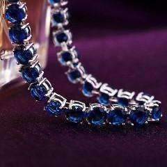 Feshionn IOBI bracelets 17 / Blue Luxury Blue Swiss CZ Tennis Bracelet