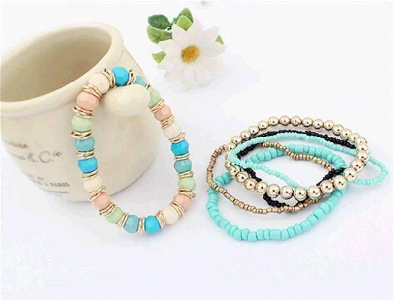 Feshionn IOBI bracelets Bohemian Beads Multi Layered Bracelet