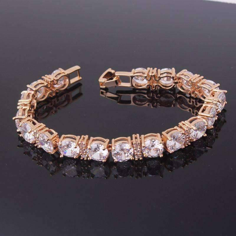 Feshionn IOBI bracelets Brilliance Oversize Diamond CZ Tennis Bracelet in Gold