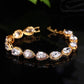 Feshionn IOBI bracelets Brilliant White Graceful Water Drop CZ 18k Gold Plated Bracelet