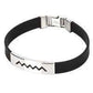 Feshionn IOBI bracelets Desert Black Band Silicone Bracelet with Stainless Steel Cut Out Designs ~ Choose Your Design