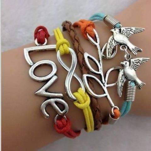Feshionn IOBI bracelets Earth Tone Nature Lover Multi Color Handmade Leather Friendship Bracelet