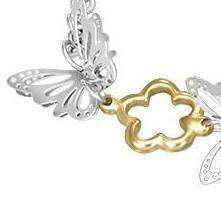 Feshionn IOBI bracelets Flights of Fancy 3D Fluttering Butterfly Stainless Steel Link Bracelet
