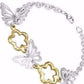 Feshionn IOBI bracelets Flights of Fancy 3D Fluttering Butterfly Stainless Steel Link Bracelet
