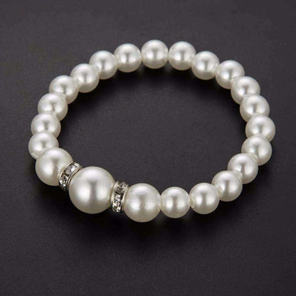Feshionn IOBI bracelets Ivory Bracelet ON SALE - Ivory Pearl  Bead and Crystal Accented Bracelet