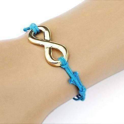 Feshionn IOBI bracelets Light Blue Infinity Friendship Bracelet -Choose your Color