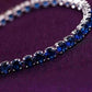 Feshionn IOBI bracelets Luxury Blue Swiss CZ Tennis Bracelet